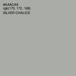 #AAACA8 - Silver Chalice Color Image